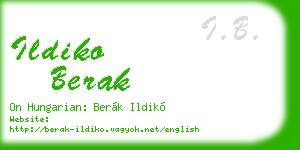 ildiko berak business card